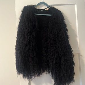 Mob wife fuzzy coat